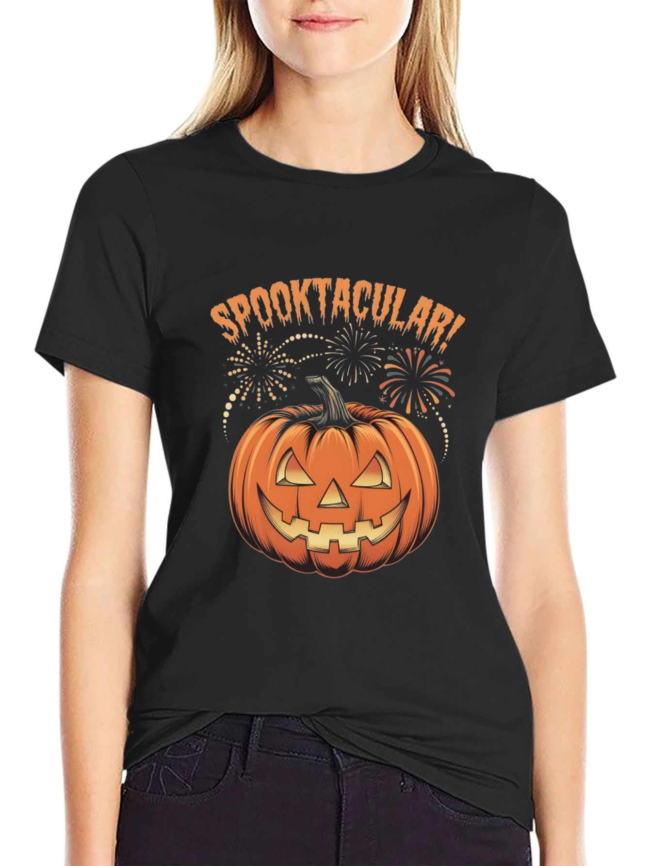 Spooktacular Pumpkin Halloween T-Shirt