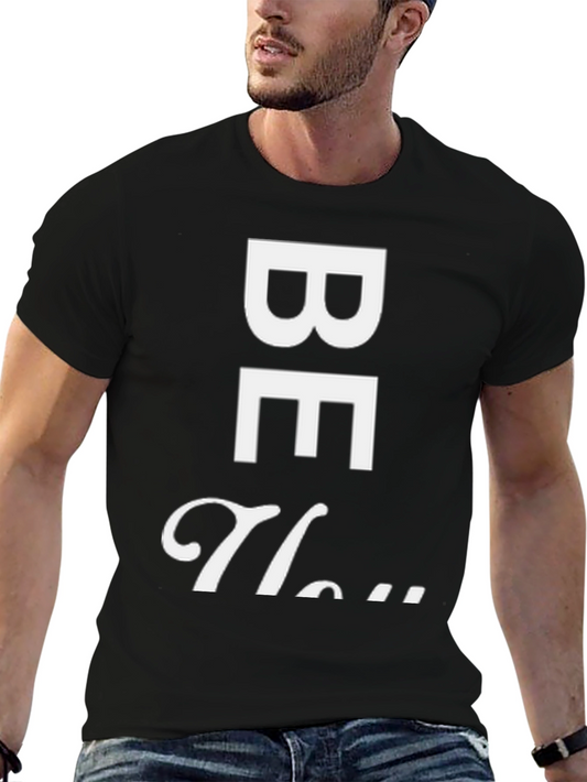 Be You Graphic Tee - Black Short Sleeve Casual T-Shirt
