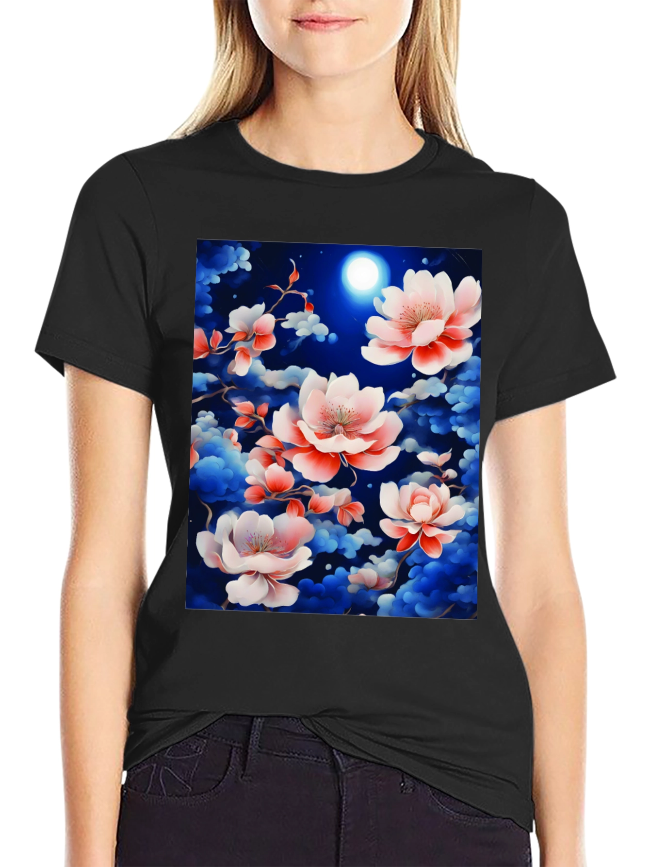 Floral Night Sky T-Shirt