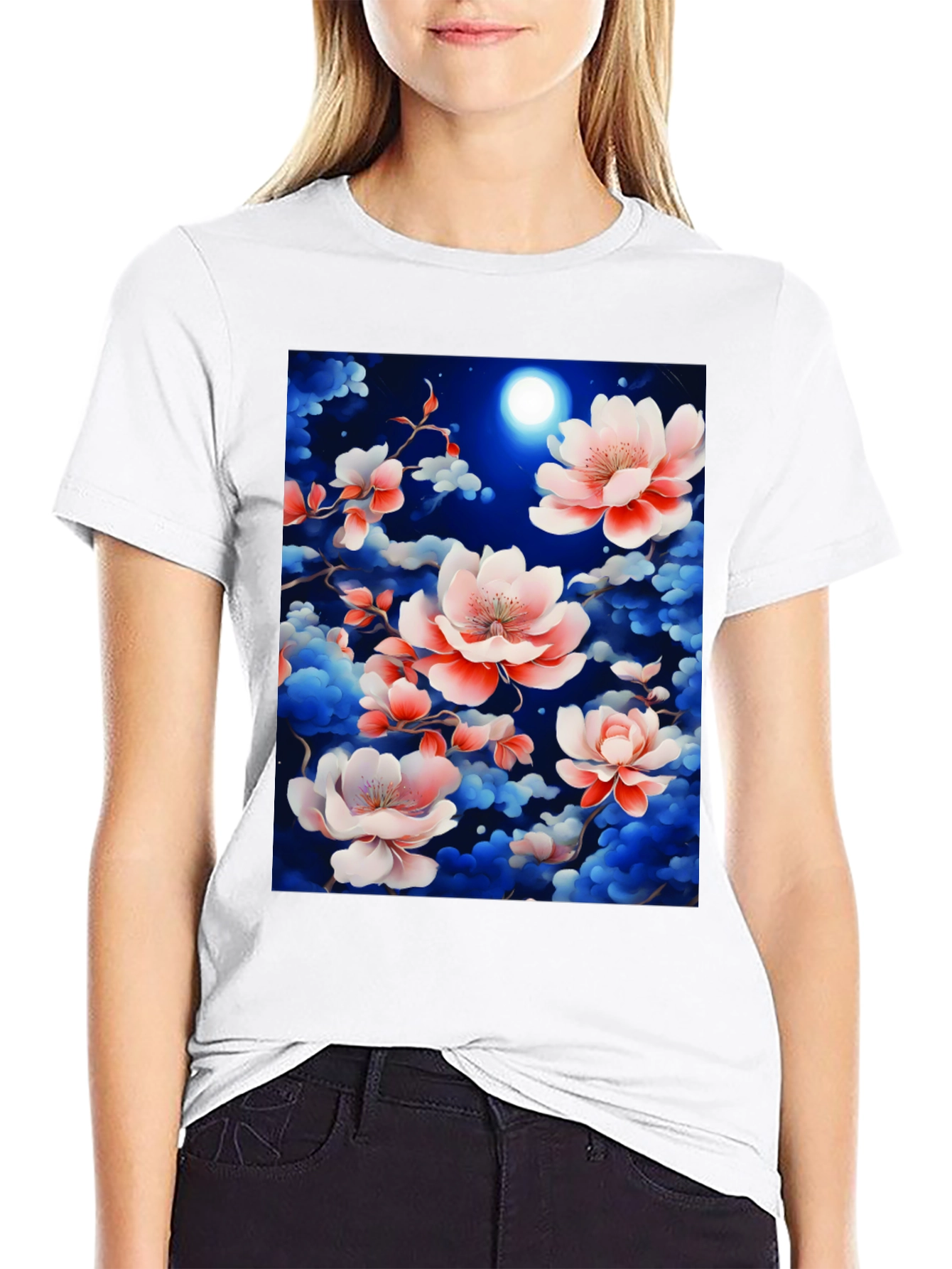 Floral Night Sky T-Shirt