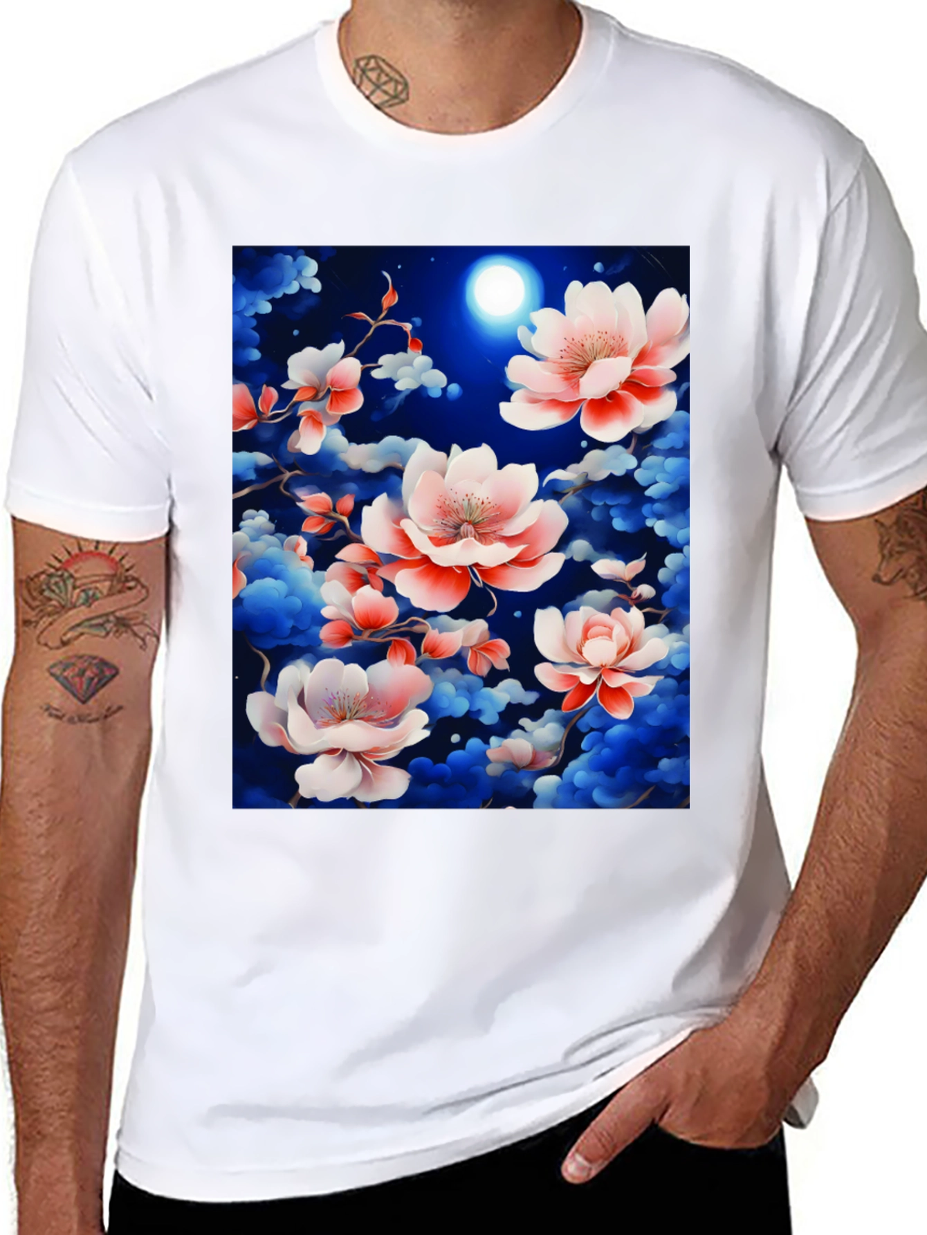 Floral Night Sky T-Shirt