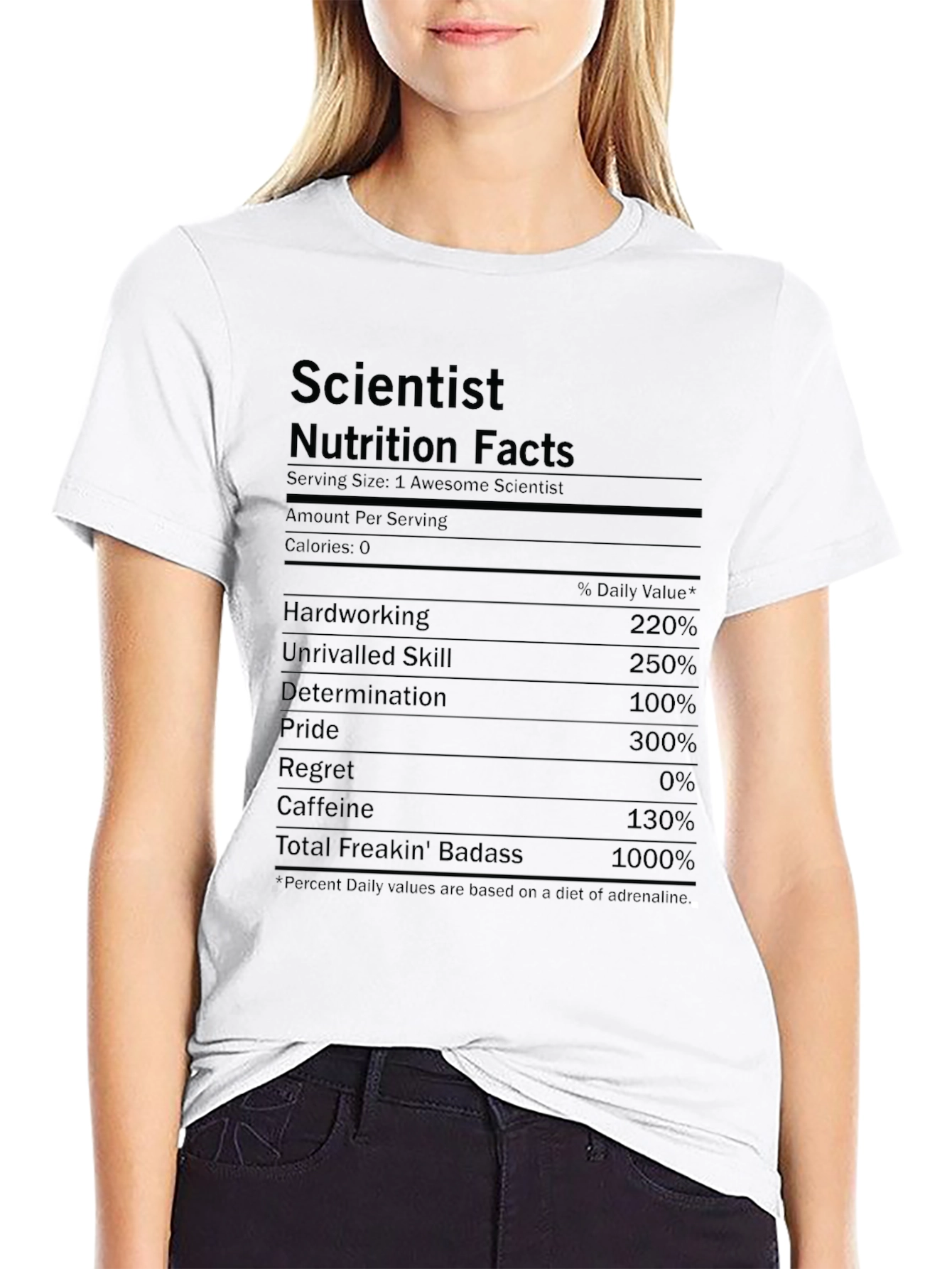 Scientist Nutrition Facts T-Shirt