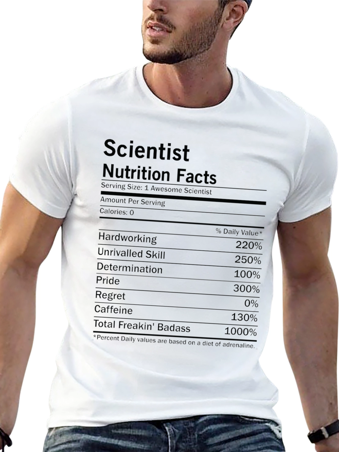 Scientist Nutrition Facts T-Shirt