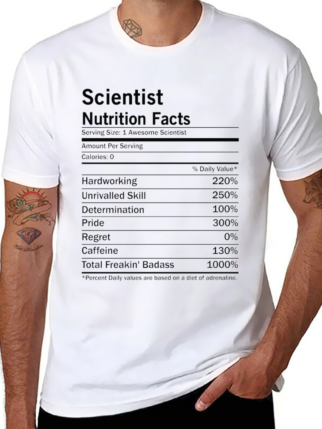 Scientist Nutrition Facts T-Shirt