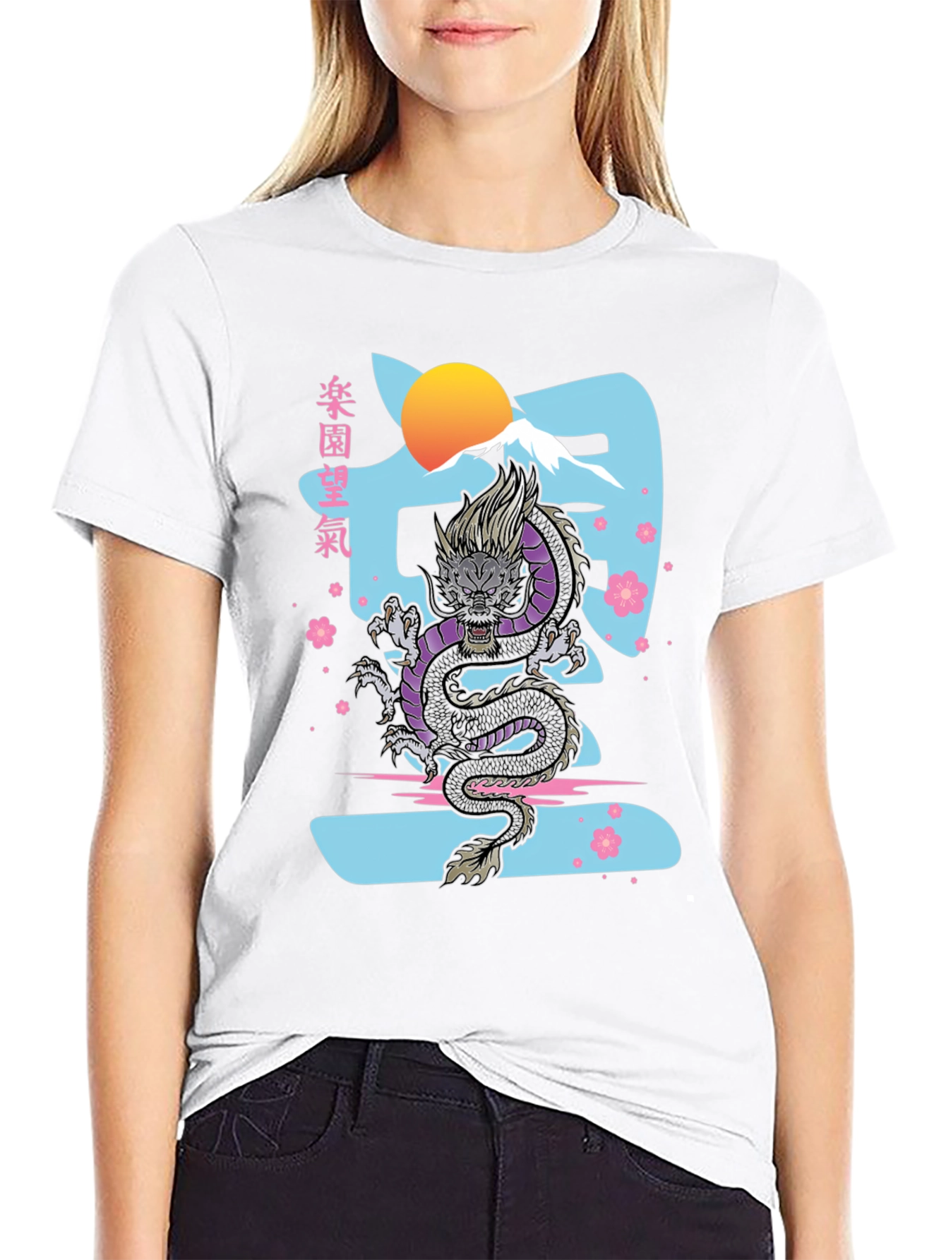 Dragon Graphic Print Tee - Japanese Inspired