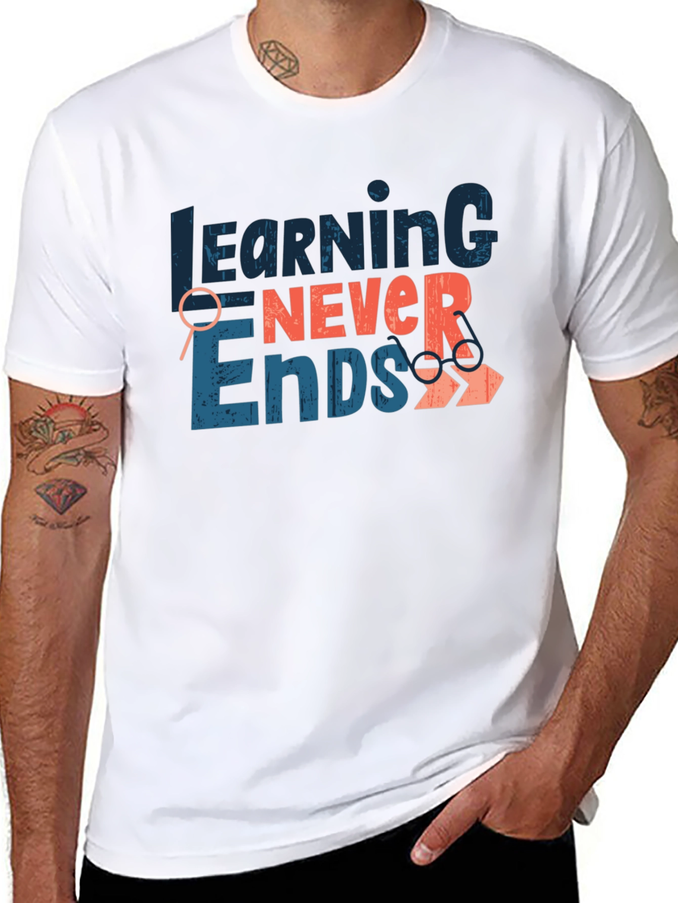 Learning Never Ends Graphic Tee