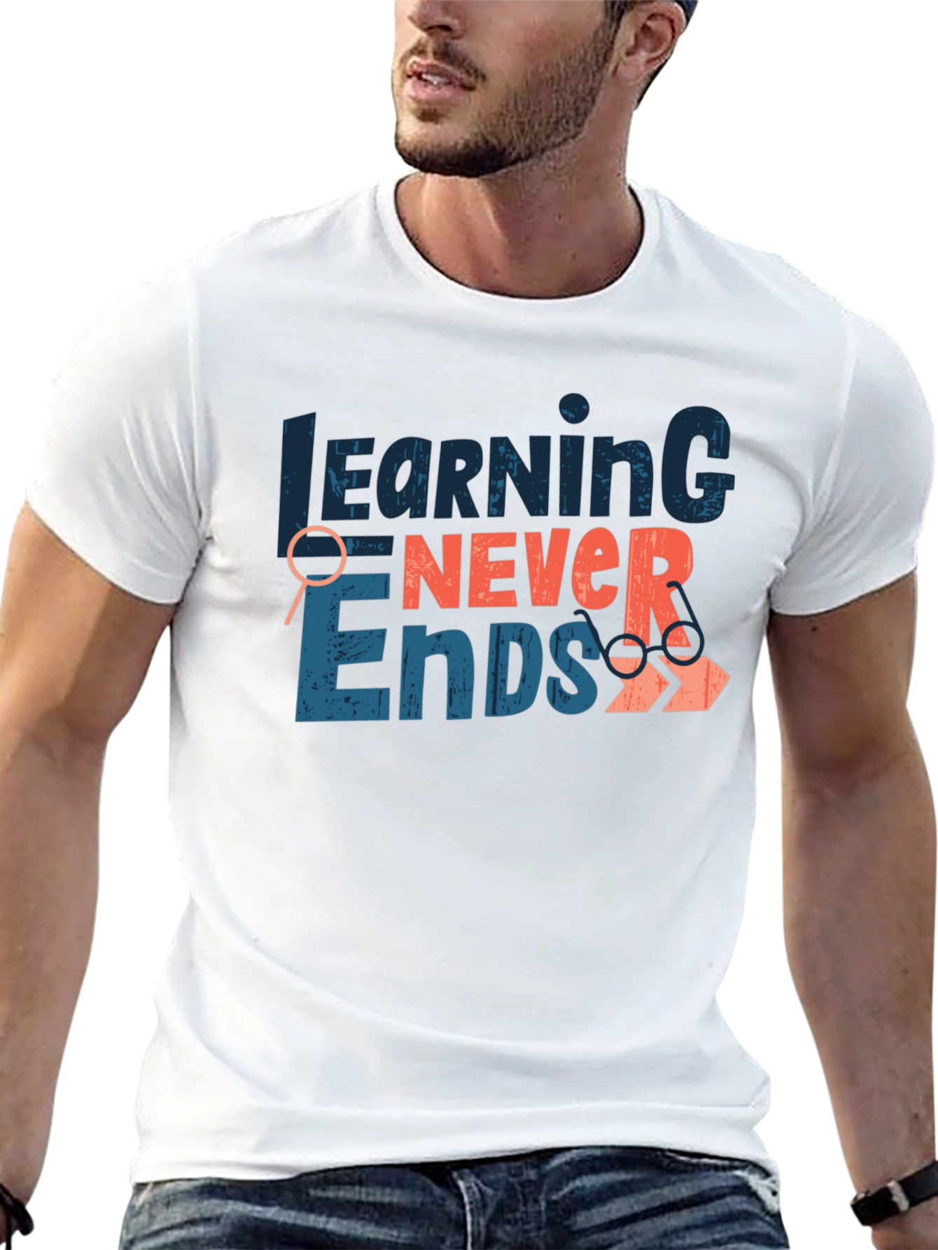 Learning Never Ends Graphic Tee
