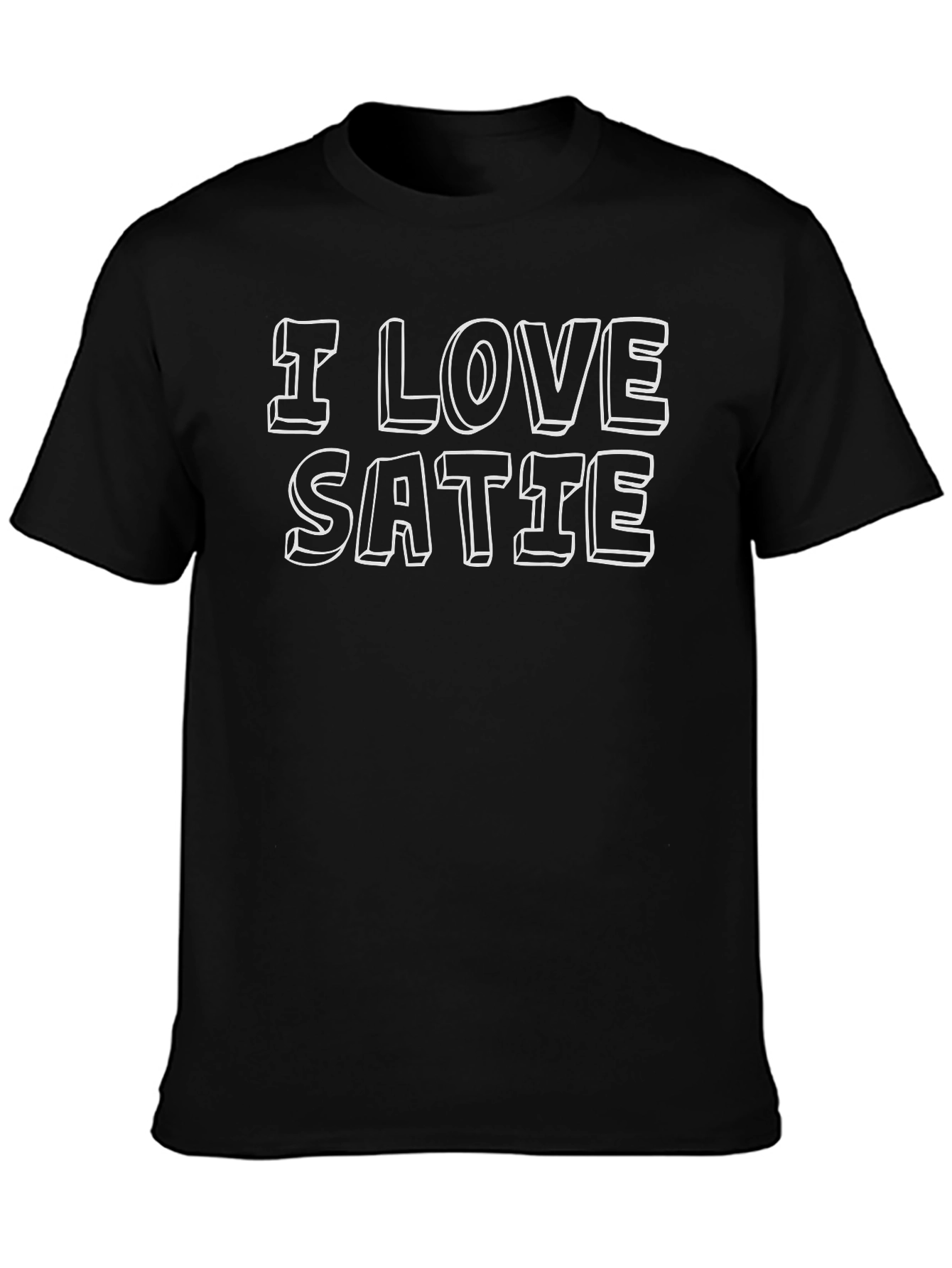 I Love Satie T-Shirt - Black Graphic Tee