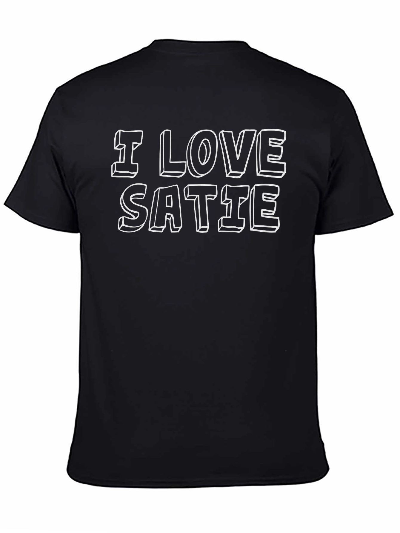 I Love Satie T-Shirt - Black Graphic Tee