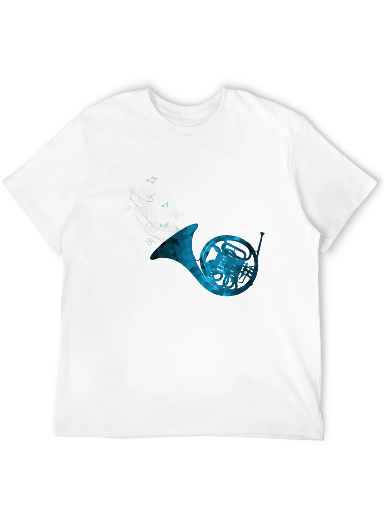 French Horn Graphic Tee - Music Lovers T-Shirt