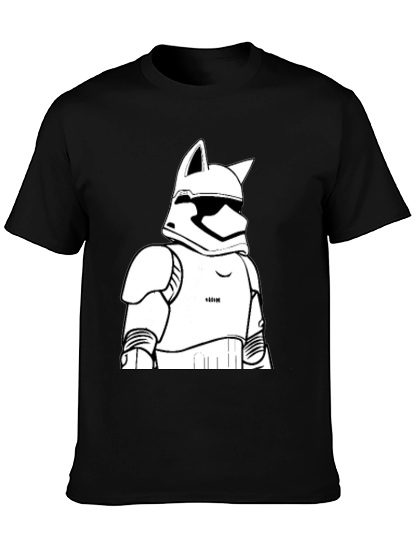Stormtrooper Cat T-Shirt - Black Graphic Tee