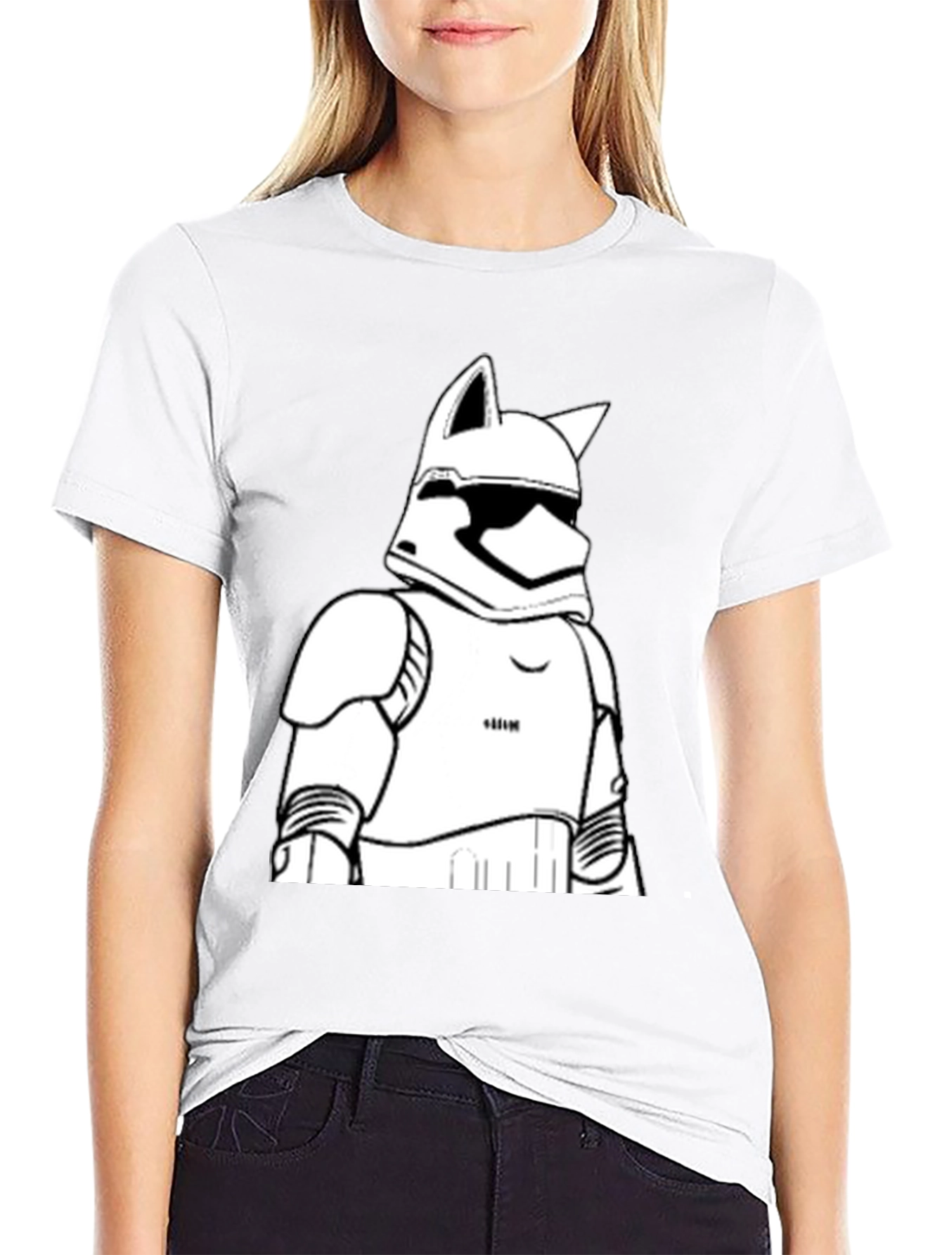 Stormtrooper Cat T-Shirt - Black Graphic Tee