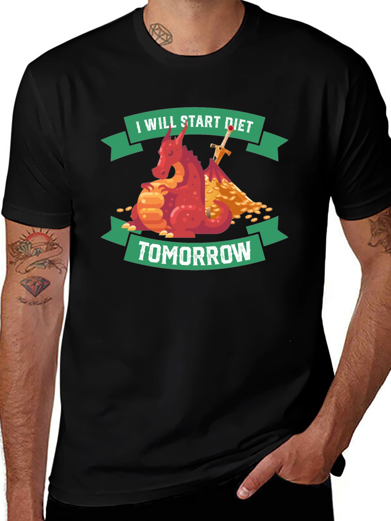 Funny Diet T-Shirt: I Will Start Diet Tomorrow
