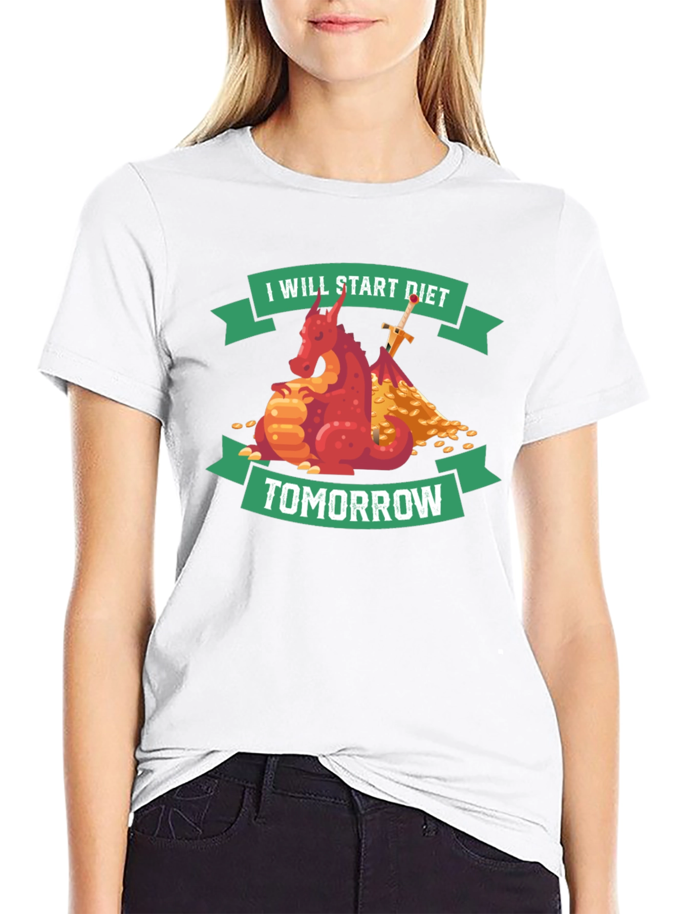 Funny Diet T-Shirt: I Will Start Diet Tomorrow