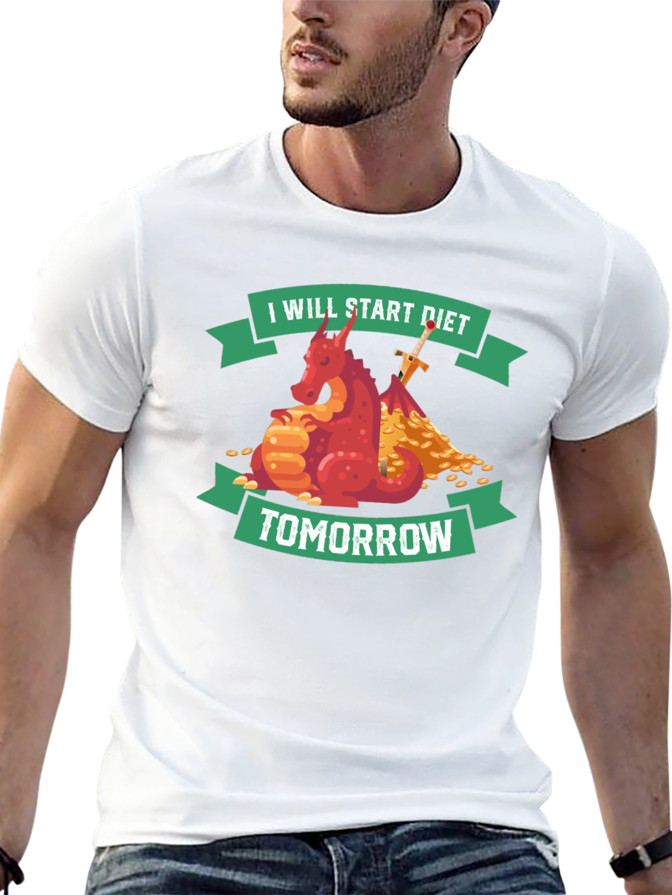 Funny Diet T-Shirt: I Will Start Diet Tomorrow