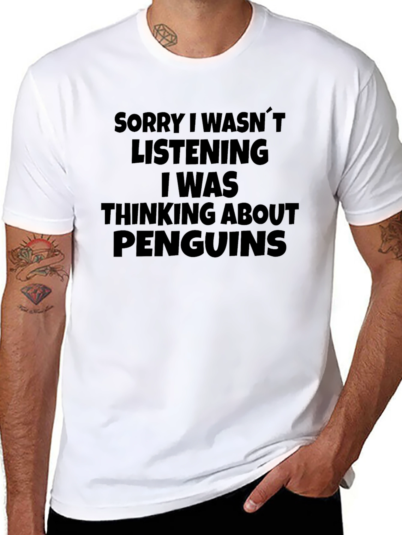 Penguin Thought T-Shirt - Funny Statement Tee