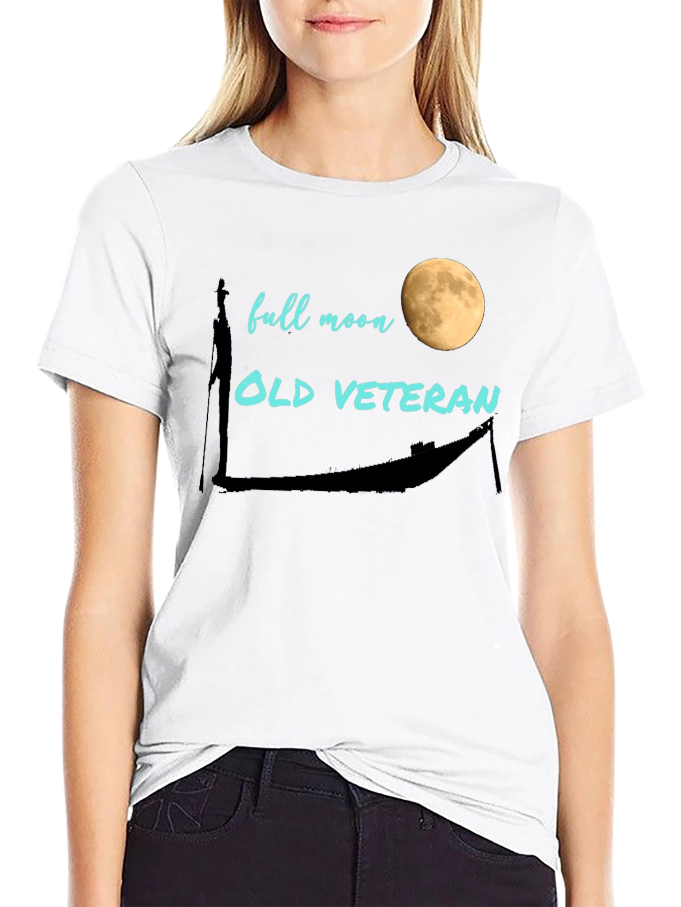 Full Moon Old Veteran Graphic Tee