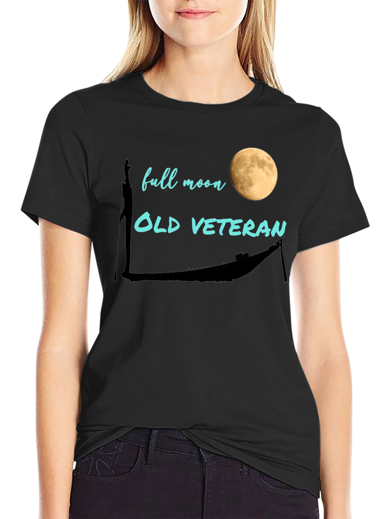 Full Moon Old Veteran Graphic Tee