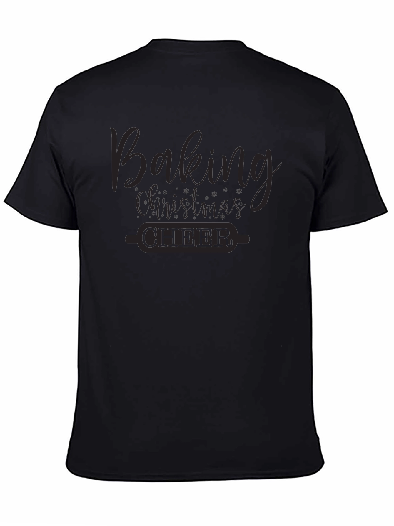 Baking Christmas Cheer Black T-Shirt