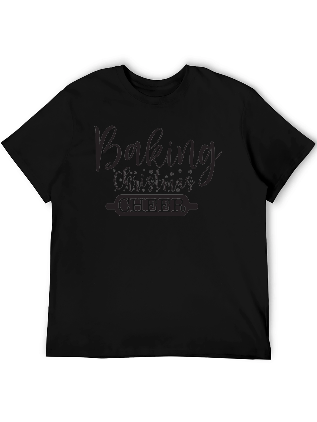 Baking Christmas Cheer Black T-Shirt
