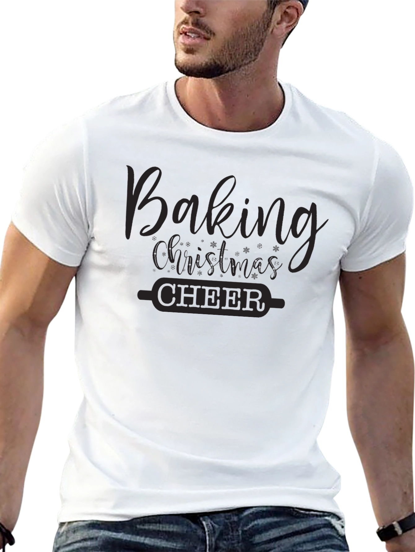 Baking Christmas Cheer Black T-Shirt