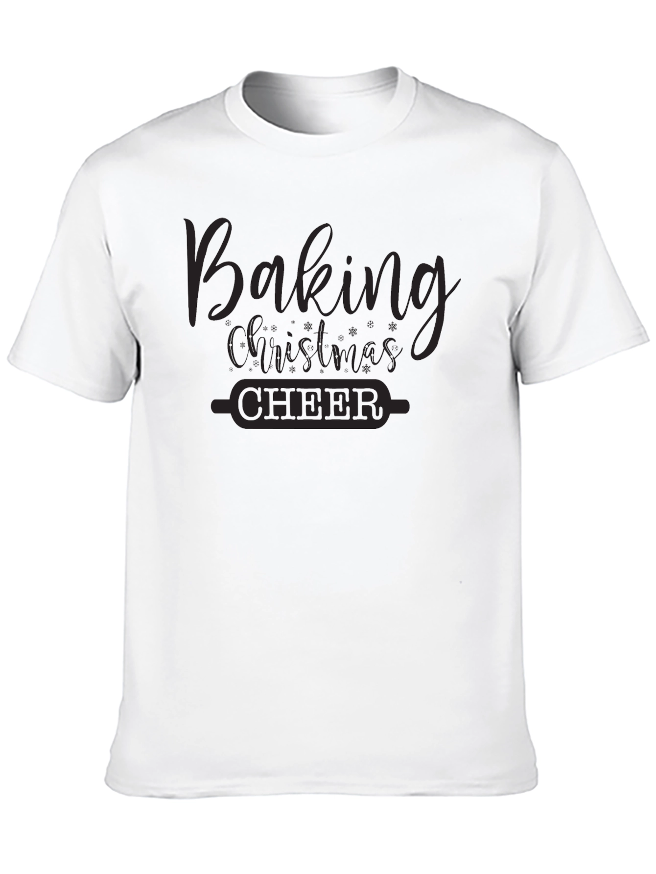 Baking Christmas Cheer Black T-Shirt