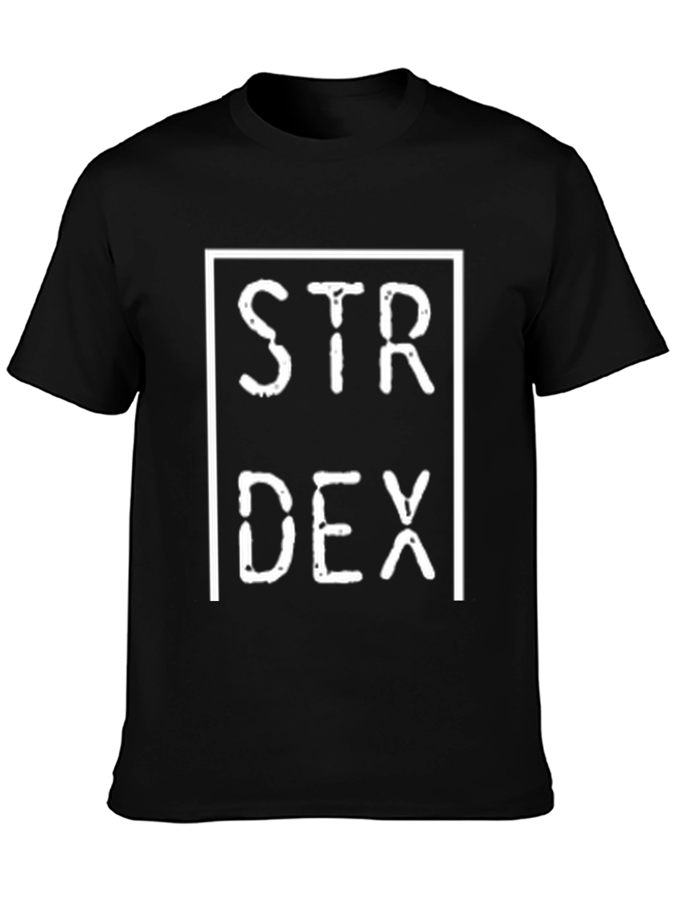STR DEX T-Shirt Black Unisex Style