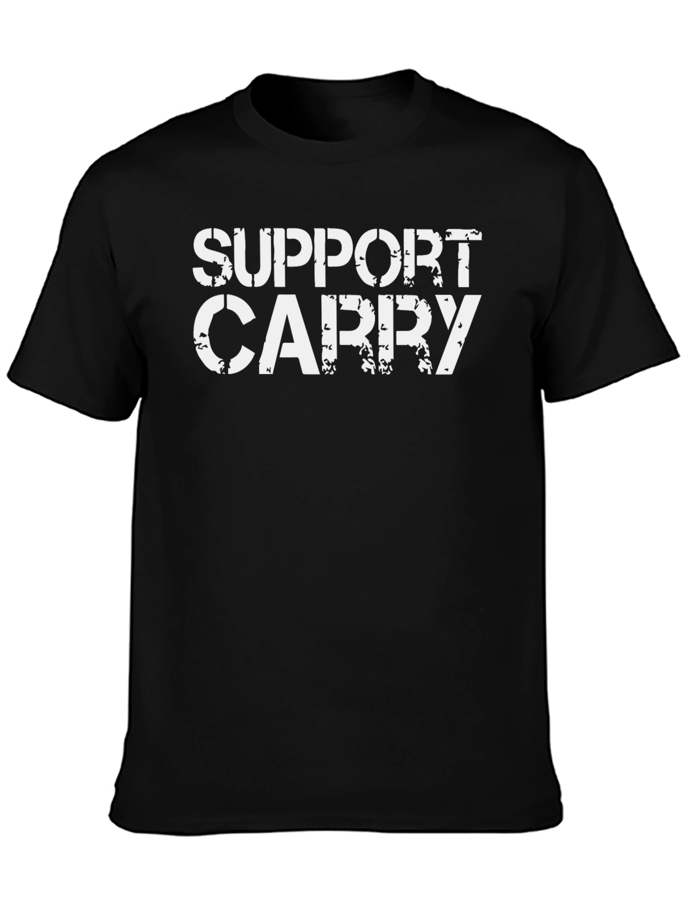 Support Carry Black Graphic Tee