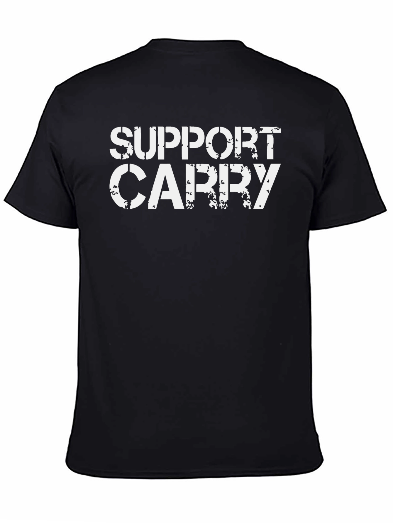 Support Carry Black Graphic Tee