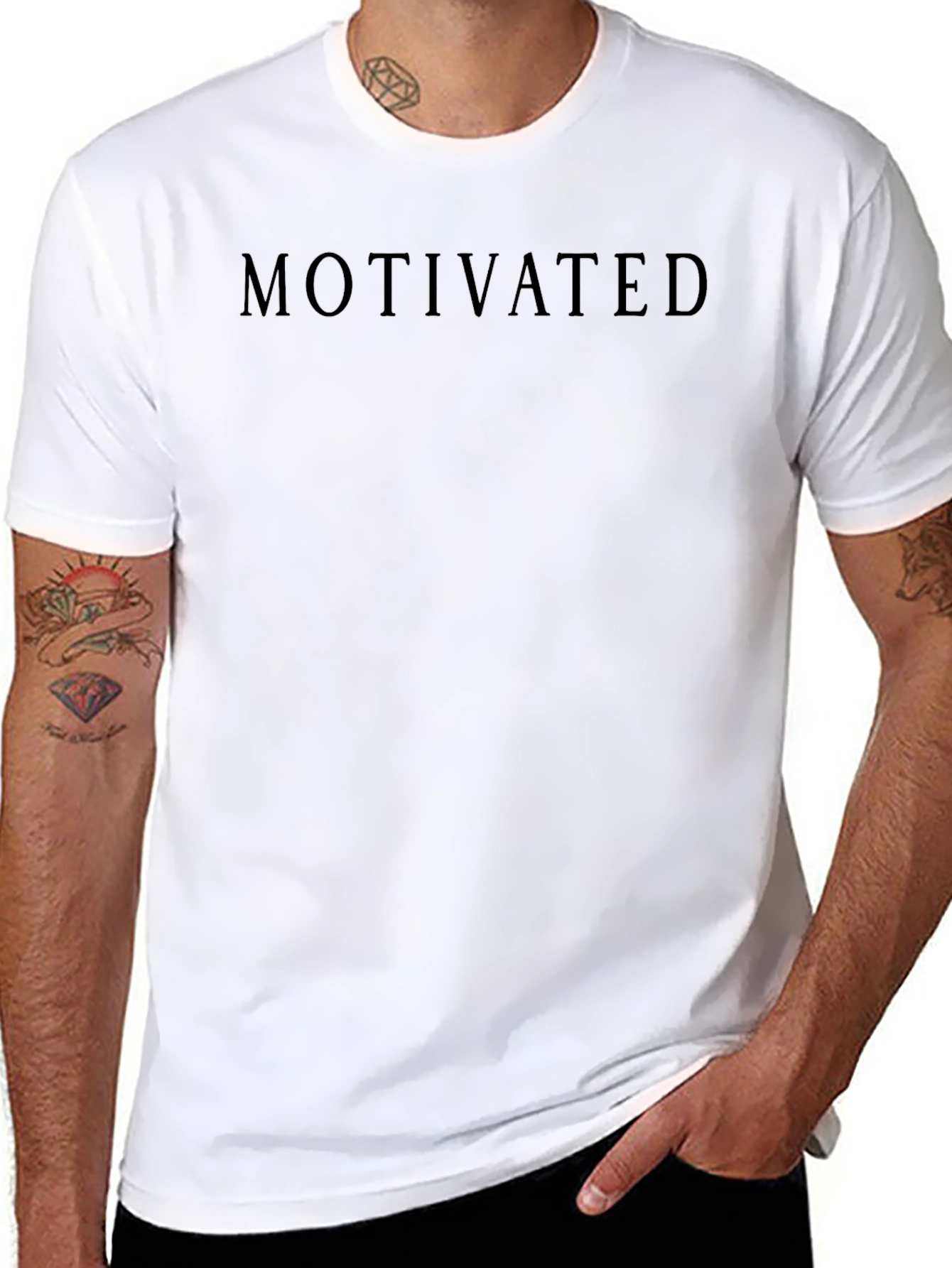 Motivated Black T-Shirt - Comfortable Everyday Wear