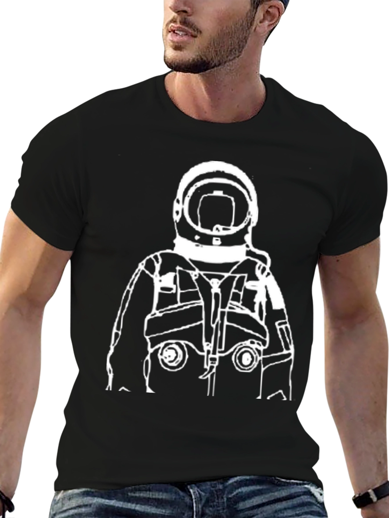 Astronaut Graphic Black T-Shirt