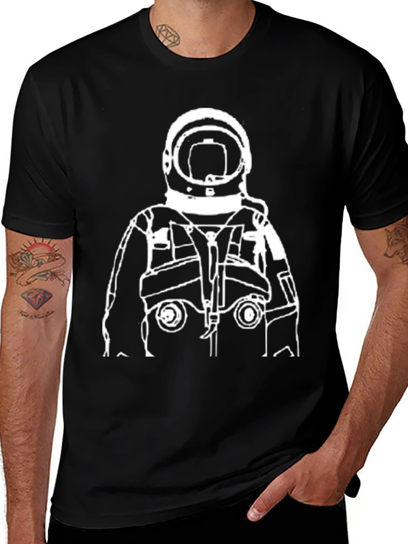 Astronaut Graphic Black T-Shirt