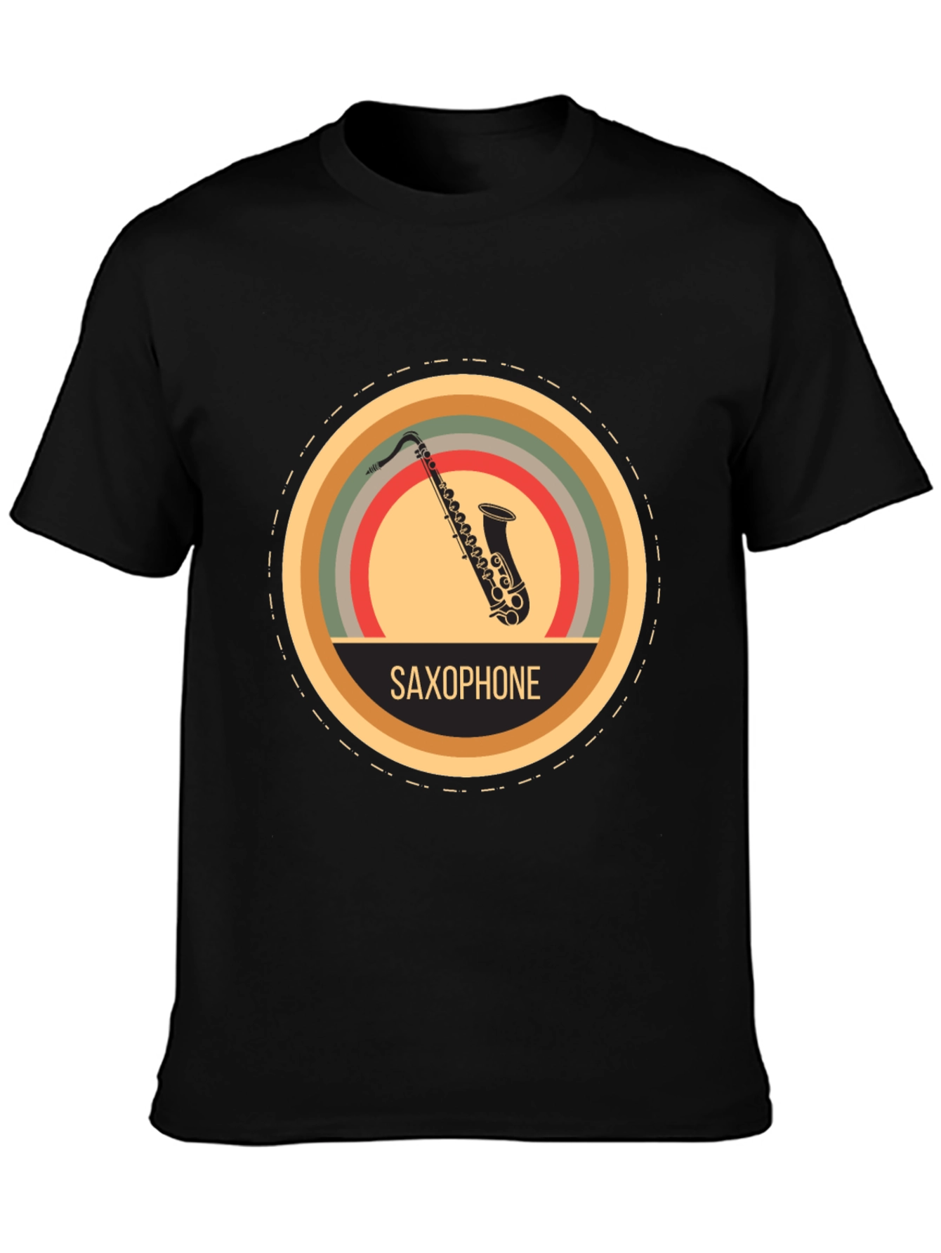 Retro Saxophone Graphic Tee - Classic Music Lover T-Shirt