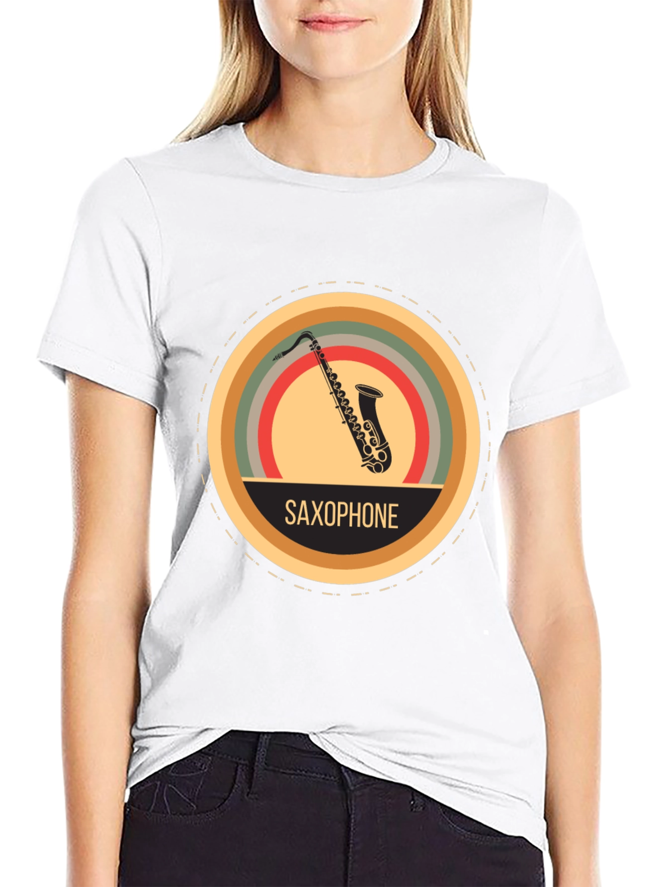 Retro Saxophone Graphic Tee - Classic Music Lover T-Shirt