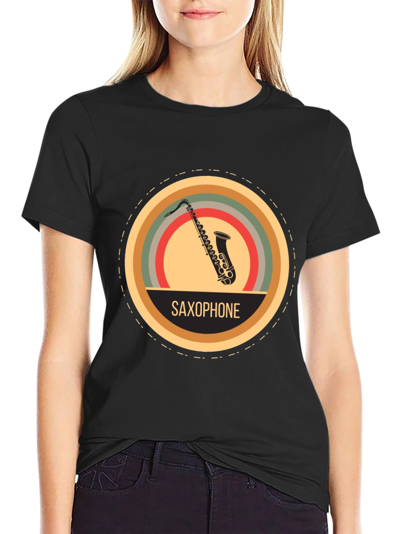 Retro Saxophone Graphic Tee - Classic Music Lover T-Shirt