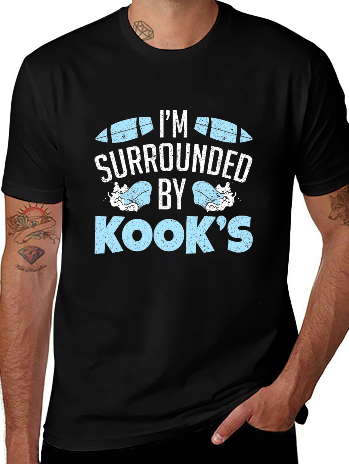 Im Surrounded by Kooks T-Shirt Surfing Surfboards Tee