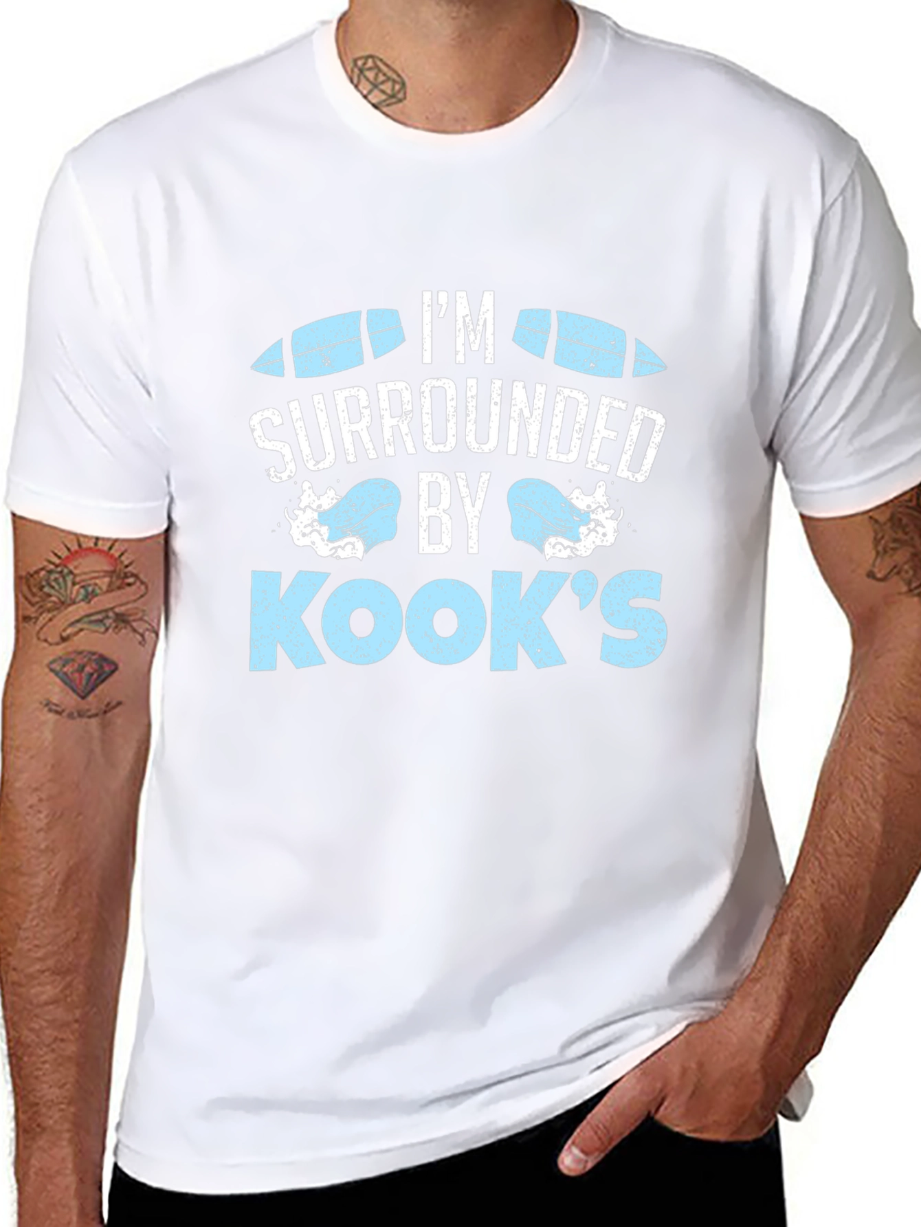 Im Surrounded by Kooks T-Shirt Surfing Surfboards Tee