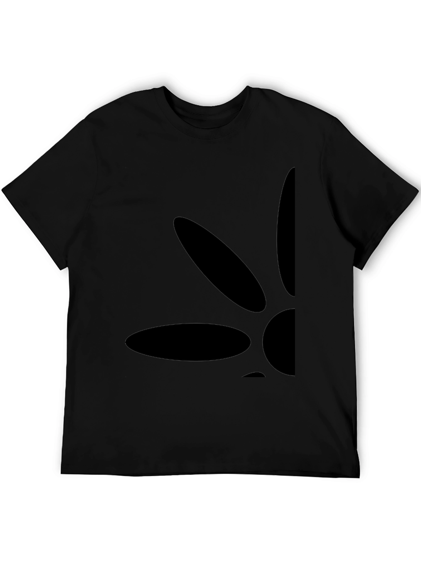 Mens Black Graphic Tee - Casual Style