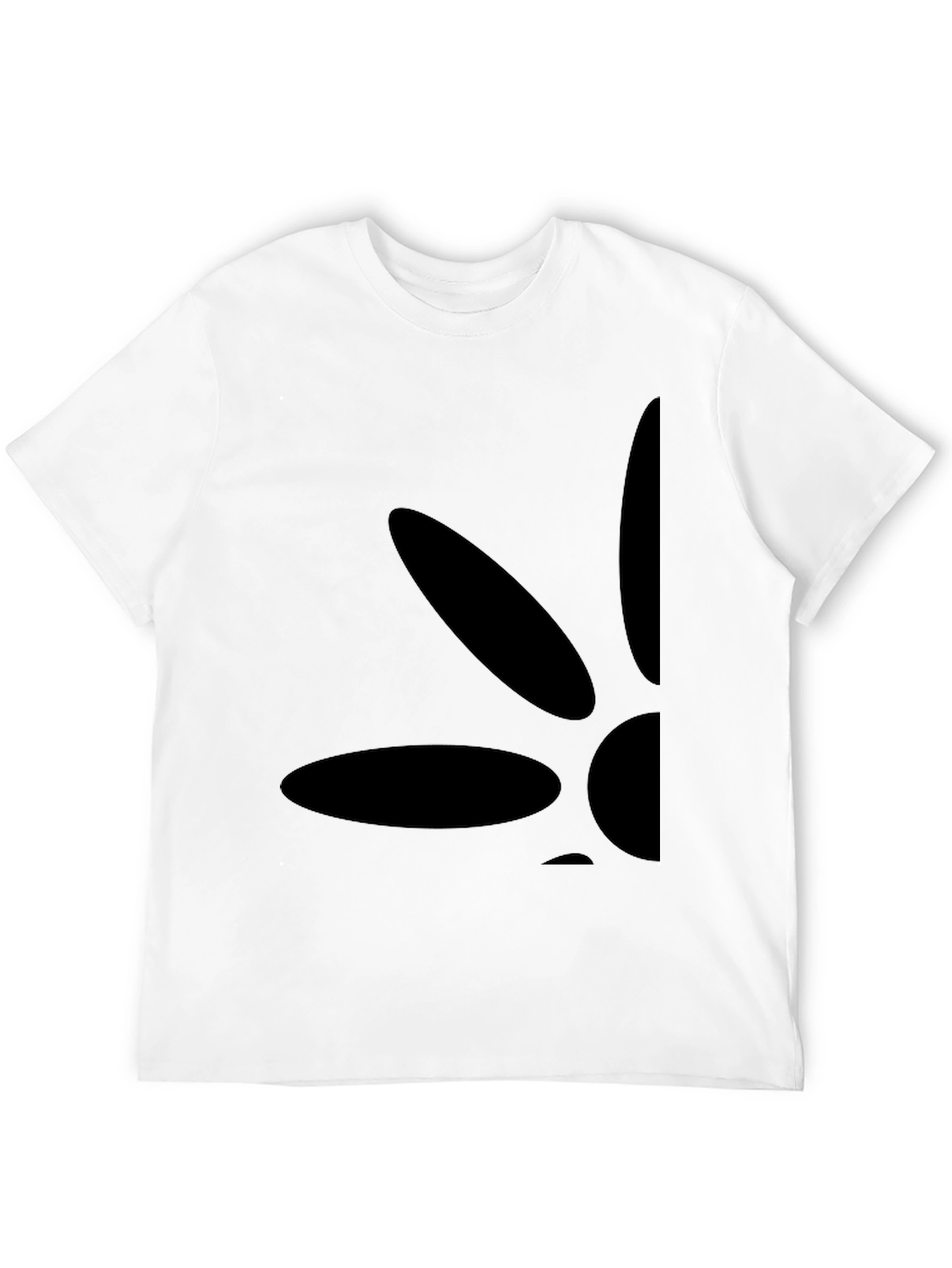 Mens Black Graphic Tee - Casual Style