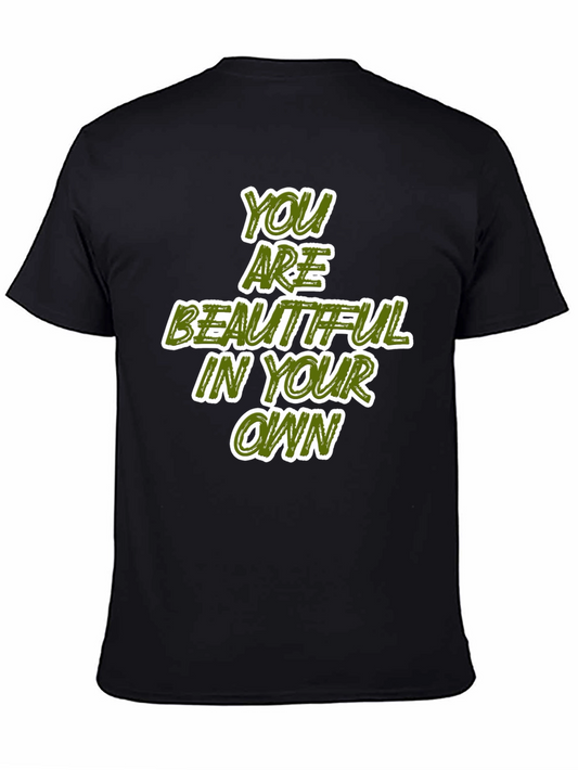 Inspirational Black T-Shirt: You Are Beautiful
