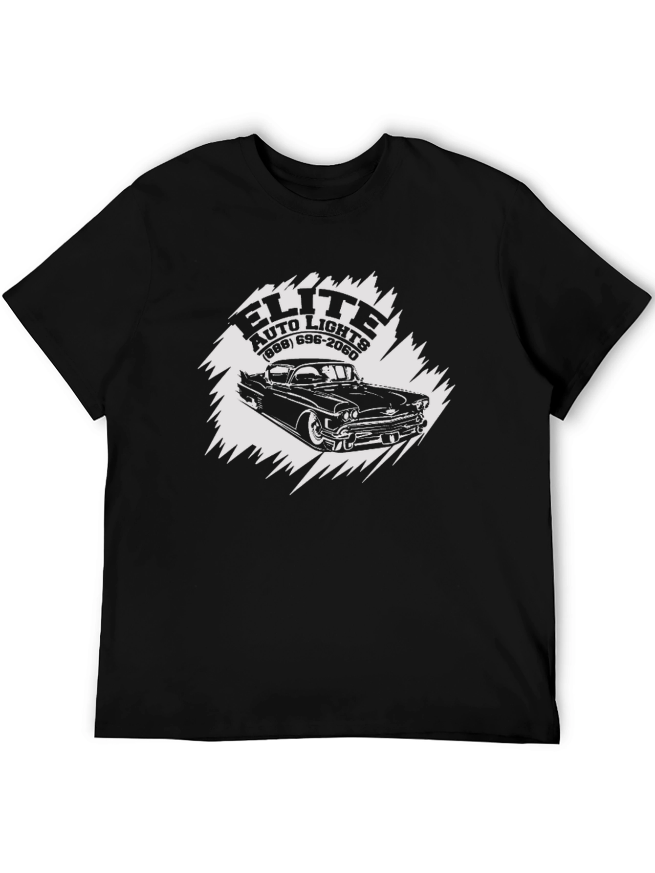 Elite Auto Lights Classic Car T-Shirt - Black