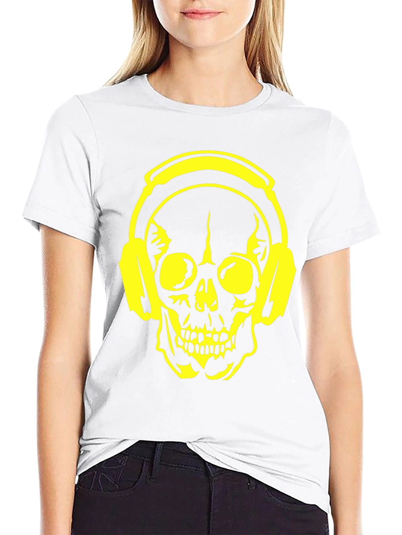 Skull Headphone Graphic T-Shirt
