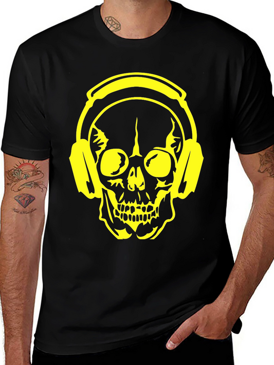 Skull Headphone Graphic T-Shirt