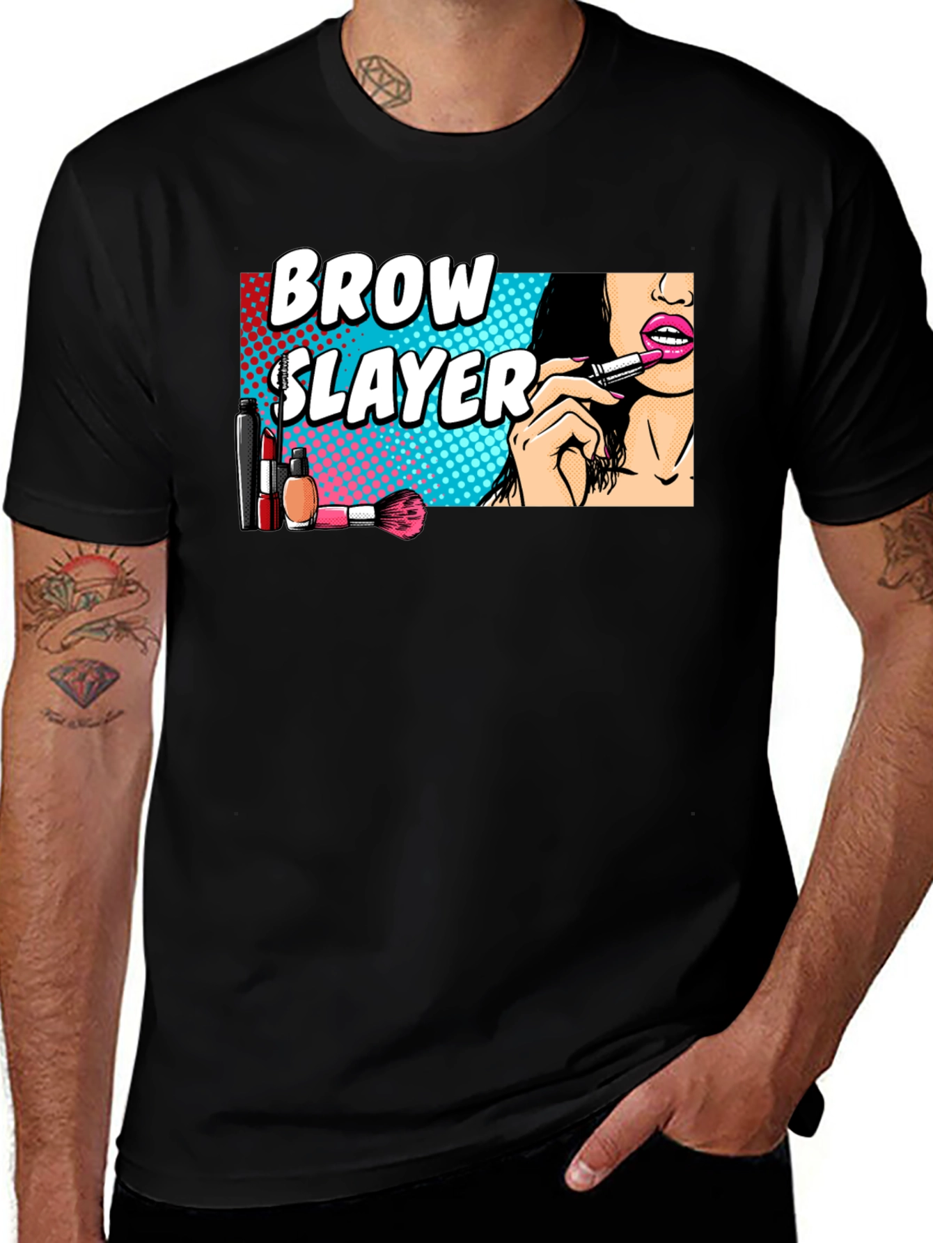 Brow Slayer Black Graphic Tee