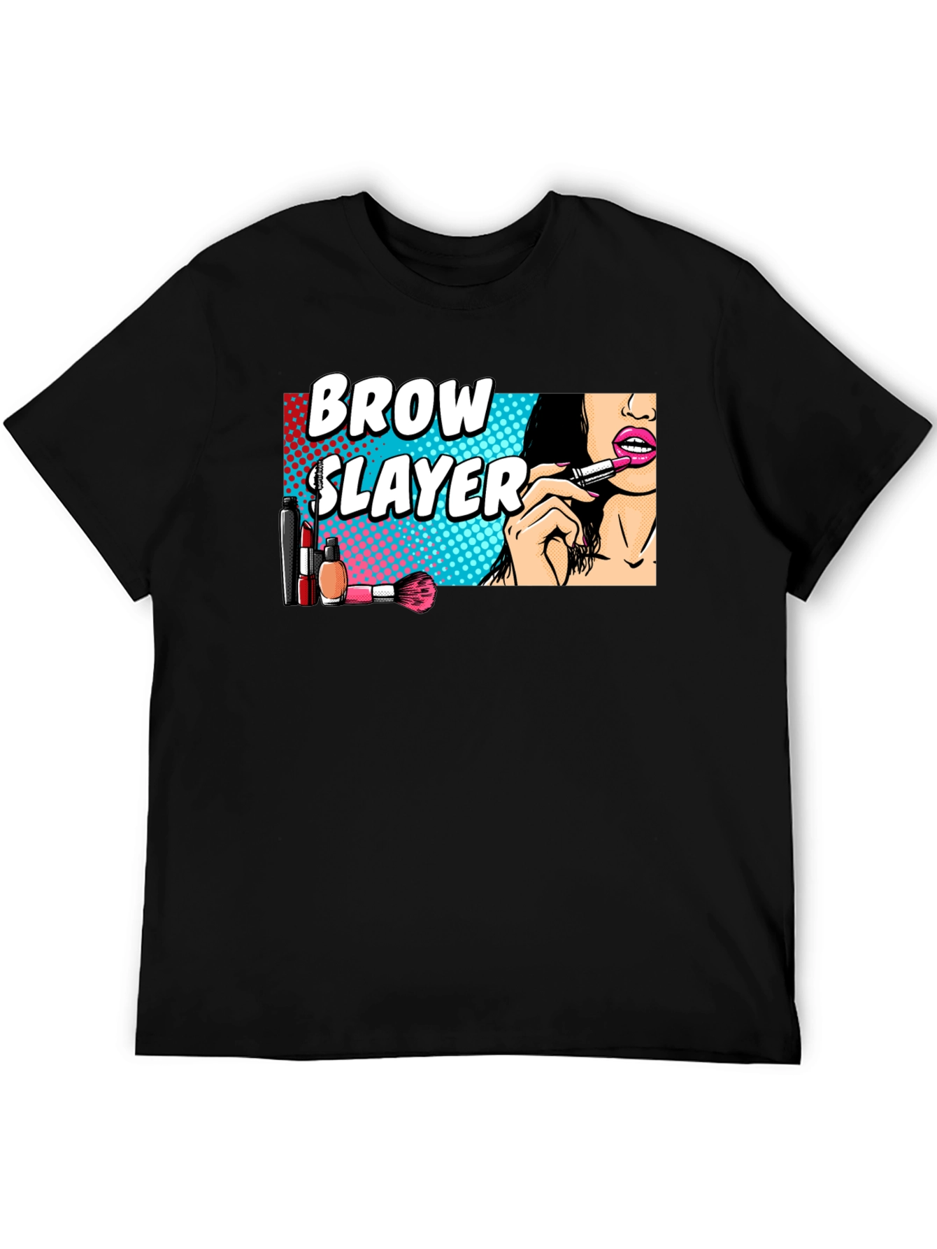 Brow Slayer Black Graphic Tee