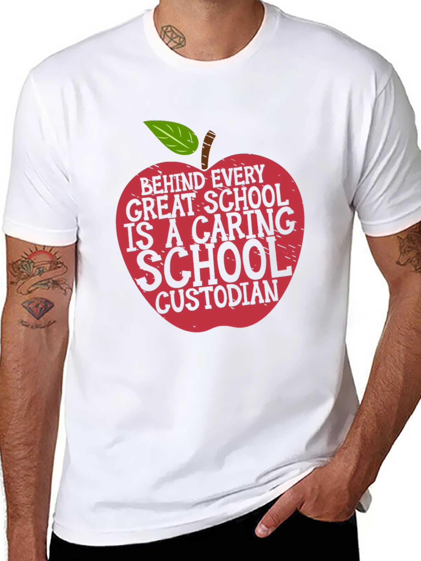 Caring School Custodian Graphic T-Shirt