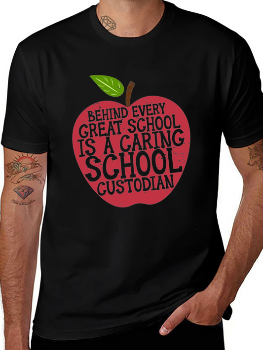 Caring School Custodian Graphic T-Shirt
