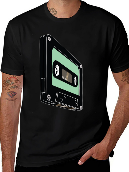 Retro Cassette Tape Graphic Tee - Vintage Music Lover Shirt