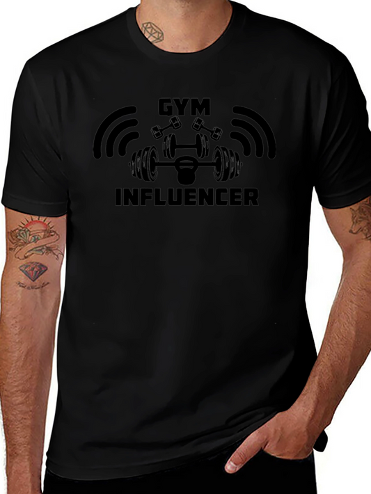 Gym Influencer Black T-Shirt