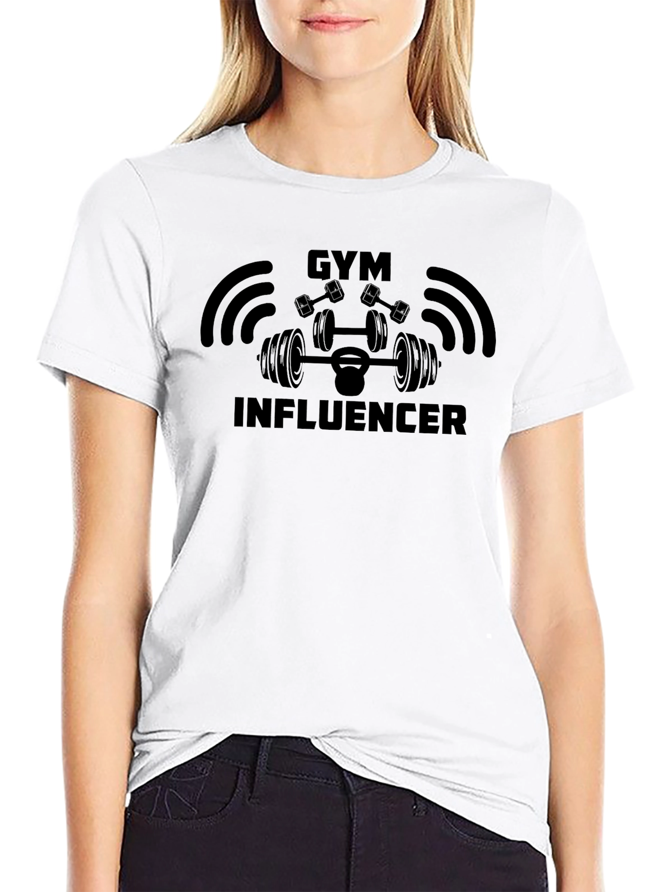 Gym Influencer Black T-Shirt